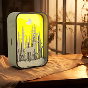 Woodcarving Light Creative Gift Minimalist Bedside Night Light