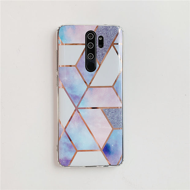 Plating Splice Marble Phone Cases