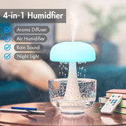 Jellyfish Seven-color Ambience Light Raindrop Humidifier