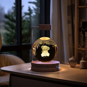 USB Power Crystal Ball Cosmic Dinosaur Indoor Night Light