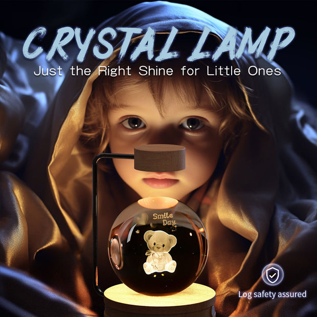 USB Power Crystal Ball Cosmic Dinosaur Indoor Night Light