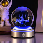 3D Inner Carving Luminous Crystal Ball Night Lamp