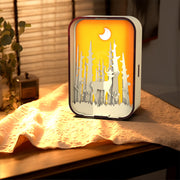 Woodcarving Light Creative Gift Minimalist Bedside Night Light