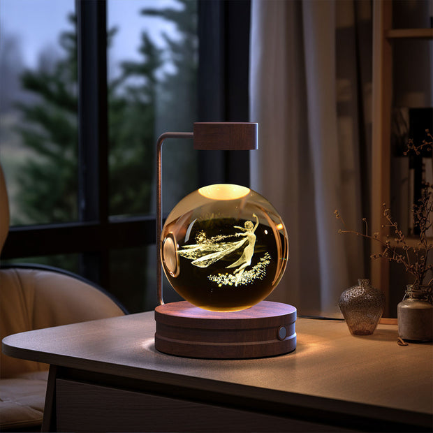 USB Power Crystal Ball Cosmic Dinosaur Indoor Night Light