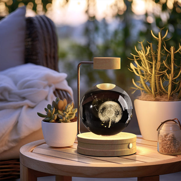USB Power Crystal Ball Cosmic Indoor Night Light