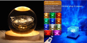LED Water Ripple Ambient Night Light USB Rotating Projection Crystal Table Lamp RGB