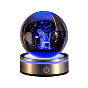 3D Inner Carving Luminous Crystal Ball Night Lamp