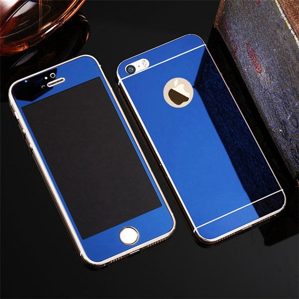Front+Back Protective Plating Mirror Tempered Glass Film