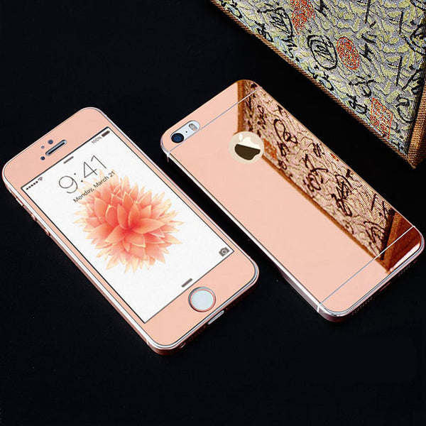 Front+Back Protective Plating Mirror Tempered Glass Film
